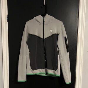 Nike Tech Fleece Women's Gray and Black with Green Highlights